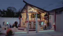 Bar using Light Tape for backlighting featured on Backyard Bar Wars