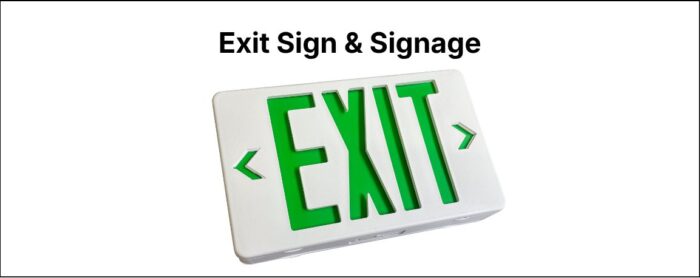 Light Tape inside an exit sign